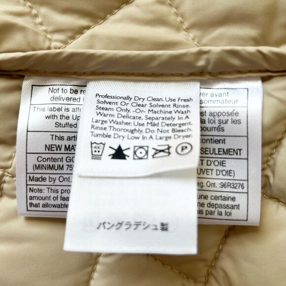 Eddie Bauer Tan Camo Print Quilted Goose Down Puffer Vest - Women's XL - Picture 9 of 12